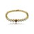 Pulseira cravejada de zircônia cristal banho em ouro 18k - Imagem 1