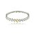 Pulseira cravejada de zircônia cristal com detalhe yellow fancy banho em ródio branco - Imagem 1