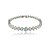 Pulseira cravejada de zircônia cristal com detalhe acqua banho em ródio branco - Imagem 1
