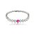 Pulseira cravejada de zircônia cristal banho em ródio branco - Imagem 1