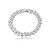 Pulseira dupla cravejada de zircônia cristal banho em ródio branco - Imagem 1