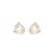 Brinco de base cravejado de zircônia cristal banho em ouro 18k - Imagem 1