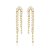 Brinco dourado cravejado de zircônia cristal banho em ouro 18k - Imagem 1