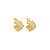 Brinco de argola cravejado de zircônia cristal banho em ouro 18k - Imagem 1