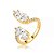 Anel dourado cravejado de zircônia cristal banho em Ouro 18k - Imagem 1