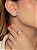 Conjunto de brinco e anel cravejado de zircônia cristal banho em ouro 18k - Imagem 2