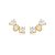 Brinco cravejado de zircônia cristal banho em ouro 18k - Imagem 1