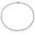 Colar Riviera triangular cravejado de zircônia cristal banho em ródio branco - Imagem 1
