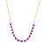 Colar de coração cravejado de zircônia cristal e pink banho em ouro 18k - Imagem 1