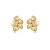 Brinco dourado cravejado de zircônia cristal banho em ouro 18k - Imagem 1