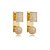 Brinco dourado cravejado de zircônia cristal banho em ouro 18k - Imagem 1