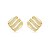 Brinco dourado cravejado de zircônia cristal banho em ouro 18k - Imagem 1