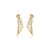Brinco de luxo cravejado de zircônia cristal banho em ouro 18k - Imagem 1