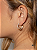Brinco de argola cravejado de zircônia cristal banho em ouro 18k - Imagem 3