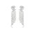 Brinco de luxo cravejado de zircônia cristal banho em ródio branco - Imagem 1