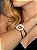 Conjunto de bracelete e brinco de flor esmaltado banho em ouro 18k - Imagem 3