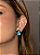 Conjunto luxo de bracelete e brinco cravejado de zircônia aquamarine banho em ouro 18k - Imagem 4