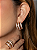 Conjunto de brinco e anel dourado cravejado de zircônia cristal banho em ouro 18k - Imagem 2