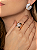 Conjunto de brinco e anel dourado cravejado de zircônia cristal banho em ouro 18k - Imagem 3