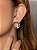 Conjunto de brinco e anel de flor cravejado de zircônia ametista banho em ouro 18k - Imagem 3