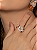 Conjunto luxo de brinco e anel de flor cravejado de zircônia cristal banho em ouro 18k - Imagem 4
