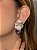 Conjunto luxo de brinco e anel de flor cravejado de zircônia cristal banho em ouro 18k - Imagem 4