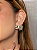 Conjunto luxo de brinco e anel de laço cravejado de zircônia esmeralda banho em ouro 18k - Imagem 4