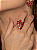 Conjunto luxo de brinco e anel cravejado de zircônia pink e rosa claro banho em ouro 18k - Imagem 4