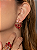 Conjunto luxo de brinco e anel cravejado de zircônia pink e rosa claro banho em ouro 18k - Imagem 3
