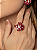 Conjunto luxo brinco e anel flor cravejado de zircônia pink banho em ouro 18k - Imagem 4