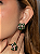 Conjunto luxo brinco e anel flor cravejado de zircônia esmeralda banho em ouro 18k - Imagem 4