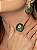 Conjunto luxo de brinco e anel cravejado de zircônia esmeralda com pedra fusion morganita banho em ouro 18k - Imagem 3