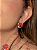 Conjunto de brinco e anel cravejado de zircônia cristal e pedra fusion coral banho em ouro 18k - Imagem 4