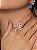 Conjunto flor de brinco e anel cravejado de zircônia cristal e pedra fusion topázio banho em ouro 18k - Imagem 4