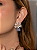 Conjunto flor de brinco e anel cravejado de zircônia cristal e pedra fusion ametista banho em ouro 18k - Imagem 3