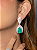 Conjunto luxo de brinco e anel cravejado de zircônia cristal com pedra fusion turmalina banho em ouro 18k - Imagem 3