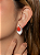 Conjunto de brinco e anel cravejado de zircônia cristal com pedra fusion coral banho em ouro 18k - Imagem 3