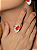 Conjunto de brinco e anel cravejado de zircônia cristal com pedra fusion coral banho em ouro 18k - Imagem 4