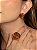 Conjunto de brinco e anel dourado liso banho em ouro 18k - Imagem 2