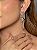 Conjunto de luxo com brinco e anel cravejado de zircônia cristal banho ouro 18k - Imagem 3