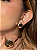 Conjunto de brinco e anel cravejado de zircônia cristal banho ouro 18k - Imagem 2