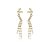 Brinco ear cuff de luxo cravejado de zircônia cristal banho em ouro 18k - Imagem 1