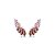 Brinco ear cuff de luxo cravejado de zircônia ametista banho em ouro 18k - Imagem 1
