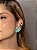 Brinco ear cuff de luxo cravejado de zircônia e com pedra fusion turmalina banho em ouro 18k - Imagem 2