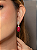 Brinco de luxo cravejado de zircônia cristal e pink banho em ouro 18k - Imagem 2