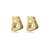 Brinco de argola dourado liso banho em ouro 18k - Imagem 1
