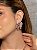Conjunto luxo borboleta de brinco e colar cravejado de zircônia com pedra fusion ametista banho ouro 18k - Imagem 4
