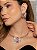 Conjunto luxo borboleta de brinco e colar cravejado de zircônia com pedra fusion ametista banho ouro 18k - Imagem 1