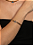 Pulseira dourada com detalhe cravejado de zircônia safira banho em ouro 18k - Imagem 3