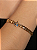 Pulseira dourada com detalhe cravejado de zircônia safira banho em ouro 18k - Imagem 2